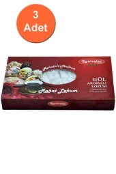 Kardeşler Gül Aromalı Hediyelik Lokum 700 G x 3 Adet thumbnail 1