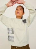 JJXX Bisiklet Yaka Beyaz Kadın Sweatshırt 12217323 thumbnail 6