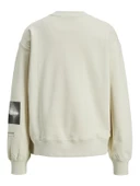 JJXX Bisiklet Yaka Beyaz Kadın Sweatshırt 12217323 thumbnail 2