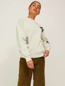 JJXX Bisiklet Yaka Beyaz Kadın Sweatshırt 12217323 thumbnail 4