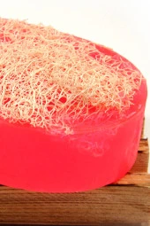 Kabak Lifli El Yapımı Doğal Gül Yağı Sabunu 120 G x 3 Adet thumbnail 3