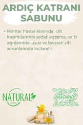 Kabak Lifli El Yapımı Doğal Ardıç Katranı Sabunu 120 G x 3 Adet thumbnail 4