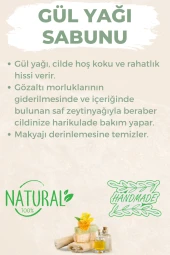 Kabak Lifli El Yapımı Doğal Gül Yağı Sabunu 120 G thumbnail 3