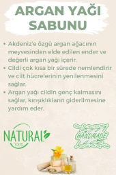 Kabak Lifli El Yapımı Doğal Argan Yağı Sabunu 120 G thumbnail 3