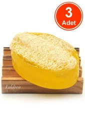 Kabak Lifli El Yapımı Doğal Limon Çiçeği Sabunu 120 G x 3 Adet thumbnail 1