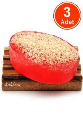 Kabak Lifli El Yapımı Doğal Nar Çekirdeği Yağı Sabunu 120 G x 3 Adet thumbnail 1