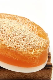 Kabak Lifli El Yapımı Doğal Ballı Eşek Sütü Sabunu 120 G x 3 Adet thumbnail 3