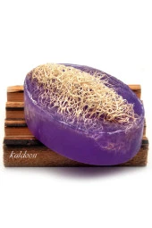 Kabak Lifli El Yapımı Doğal Lavanta Yağı Sabunu 120 G thumbnail 1