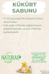 Kabak Lifli El Yapımı Doğal Kükürt Sabunu 120 G x 3 Adet thumbnail 4