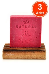 Gül Yağı Sabunu El Yapımı Doğal 120 G x 3 Adet thumbnail 1