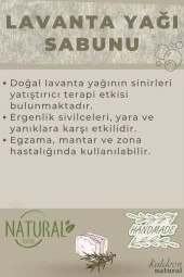 Lavanta Yağı Sabunu El Yapımı Doğal 120 G x 3 Adet thumbnail 4
