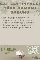 Saf Zeytinyağlı Türk Hamamı Sabunu El Yapımı Doğal 120 G thumbnail 3