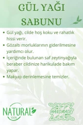 Hediyelik Gül Yağı Sabunu El Yapımı Doğal Paletli 110 G x 2 Adet thumbnail 4