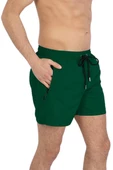 Yeşil Su İtici Özellikli Düz Renk Basic Erkek Plaj Deniz Şort Mayo - 301-Yeşil thumbnail 1