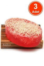 Kabak Lifli El Yapımı Doğal Kantaron Yağı Sabunu 120 G x 3 Adet thumbnail 1