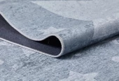 Çocuk Halısı ve Bebek Halısı Yıkanabilir Kaymaz Taban Gri Dijital Baskı Halı HC001 - 3