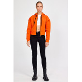 ALEXANDERGARDI Kapüşonlu Şardonlu Crop Hırka (B23-31303) - 1