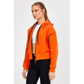 ALEXANDERGARDI Kapüşonlu Şardonlu Crop Hırka (B23-31303) - 2