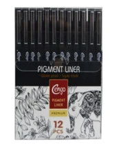 Cengo Pigment Liner Teknik Çizim Kalem Seti 12li - 1