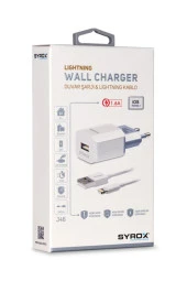 Iphone 5-6-7-8-x Lightning Uyumlu Duvar Şarj Aleti 1.6a Syx-j46 - 2