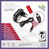 12v 2a adaptör 5.5x2.5mm standar uçlu Universal Adaptör / 12V 2A Adapmer 2 Amper 12 Volt Adaptör - 1