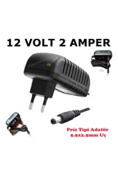 12 Volt 2 Amper Plastik Adaptör - 1