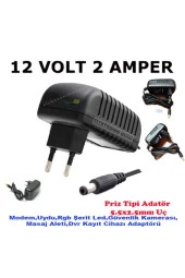 12 Volt 2 Amper 12v 2a Yılbaşı Led Let Işık Adapter thumbnail 2