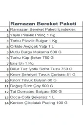 AKAY Bereket Paketi Erzak Yardım Kumanya Kolisi 13 Parça - 2