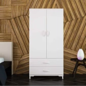 Modilayn ADEN Gardrop 2 Kapak 2 Çekmeceli- Geniş- Derin Ölçü- Lükens Ayaklı Base - 1