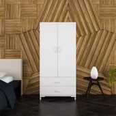 Modilayn ADEN Gardrop 2 Kapak 2 Çekmeceli- Geniş- Derin Ölçü- Lükens Ayaklı Base - 3