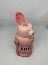 Double Drink - Double Cover 520 ml matara yeşil  ST-8815 thumbnail 4