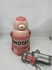 Double Drink - Double Cover 520 ml matara yeşil  ST-8815 thumbnail 1