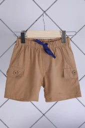 Babyhola 2'li Tişört Keten Şort Erkek Bebek Çocuk Bayramlık Alt Üst Takım Elbise 02011 - 5