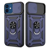 Apple iPhone 12 Mini Uyumlu Kızaklı Kamera Korumalı Tank Kılıf thumbnail 4