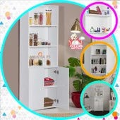 Modilayn PERA 5 Raflı Kapaklı Kitaplık, Kütüphane Ofis Dosya Evrak Kiler Düzenleyici Raflı Dolap - 1