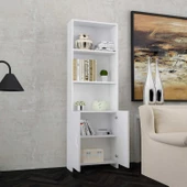 Modilayn PERA 5 Raflı Kapaklı Kitaplık, Kütüphane Ofis Dosya Evrak Kiler Düzenleyici Raflı Dolap - 4