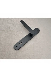 Kaira Mat Siyah Zamak Aynalı Oda Kapı Kolu 2 Takım KOLDOOR thumbnail 3