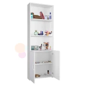 Modilayn PERA 5 Raflı Kapaklı Kitaplık, Kütüphane Ofis Dosya Evrak Kiler Düzenleyici Raflı Dolap - 7