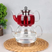 Arow Linda Borosilikat Cam Çaydanlık Seti TR-4322 - 1
