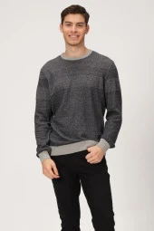 ALEXANDERGARDI Desenli Bisiklet Yaka Kazak (e20-5122) thumbnail 1