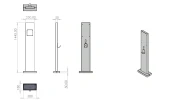 AC Elektrikli Araç Şarj Cihazı Montaj Ayağı - 4