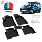 Peugeot Bipper 4D Araca Özel Havuzlu Kauçuk Paspas Siyah - 1