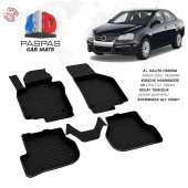 VW Jetta 4D Araca Özel Havuzlu Kauçuk Paspas 2005-2010 - 1