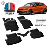 VW Polo 6 4D Araca Özel Havuzlu Kauçuk Paspas 2017-2021 - 1