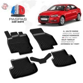 Audi A3 4D Araca Özel Havuzlu Kauçuk Paspas 2013 ve Üzeri HB SD - 1