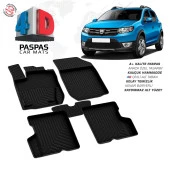 Dacia Sandero 2 4D Araca Özel Havuzlu Kauçuk Paspas 2013-2020 - 1
