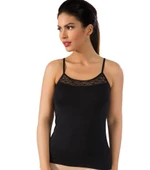 6 Adet Lüx Drm Bayan Bambu Likralı Dantelli İp Askılı Atlet 3610 thumbnail 2