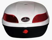 Secret Bike Motosiklet Arka Çanta 33 Litre Beyaz Sepet Port Bagaj Kilitli - 1