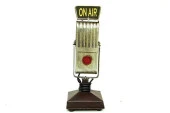 Dekoratif Metal Mikrofon Obje Biblo Vintage Hediyelik thumbnail 1