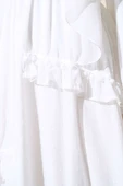 Ponpon Detaylı Elbise Beyaz - 4